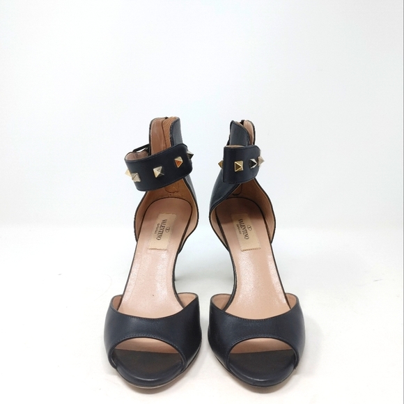 Valentino Accents Rockstud Leather Sandals 36 - Picture 3 of 12
